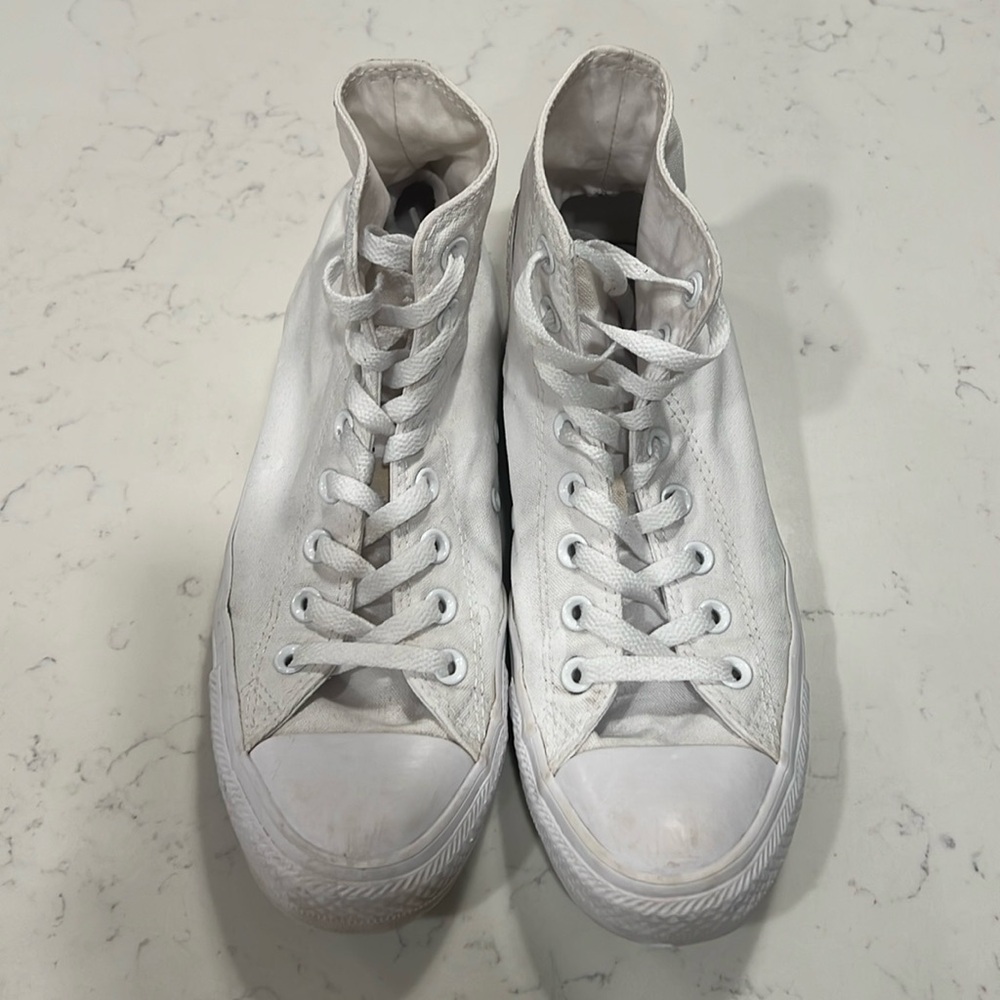 Classic White Converse High-Top Sneakers